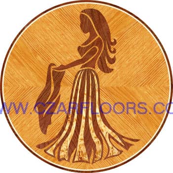 Flooring inlay: Virgo Wood Medallion